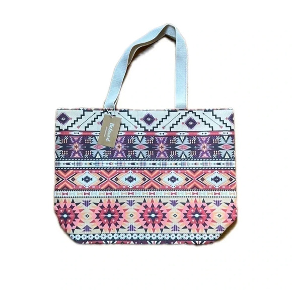 AZTEC Design Large Tote Inside Pocket Snap Closure - Picture 6 of 10